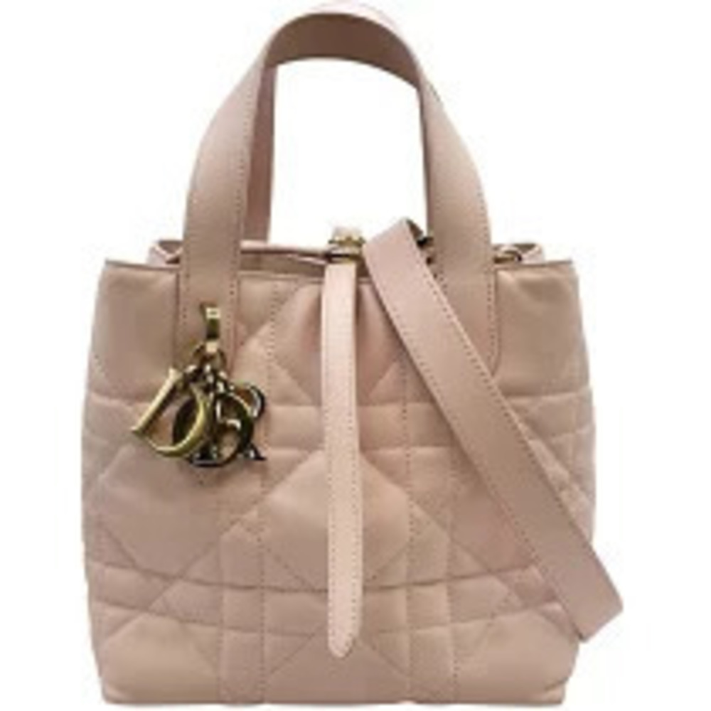 Christian Dior Toujours Vertical Tote Pink Lambskin Shoulder Bag